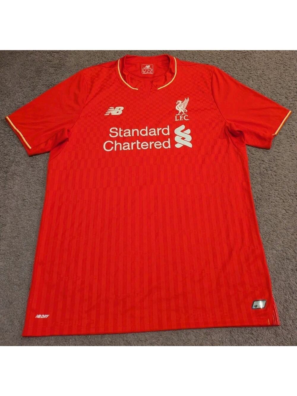 2015/16 New Balance Liverpool FC Red Home Soccer Jersey Men's L